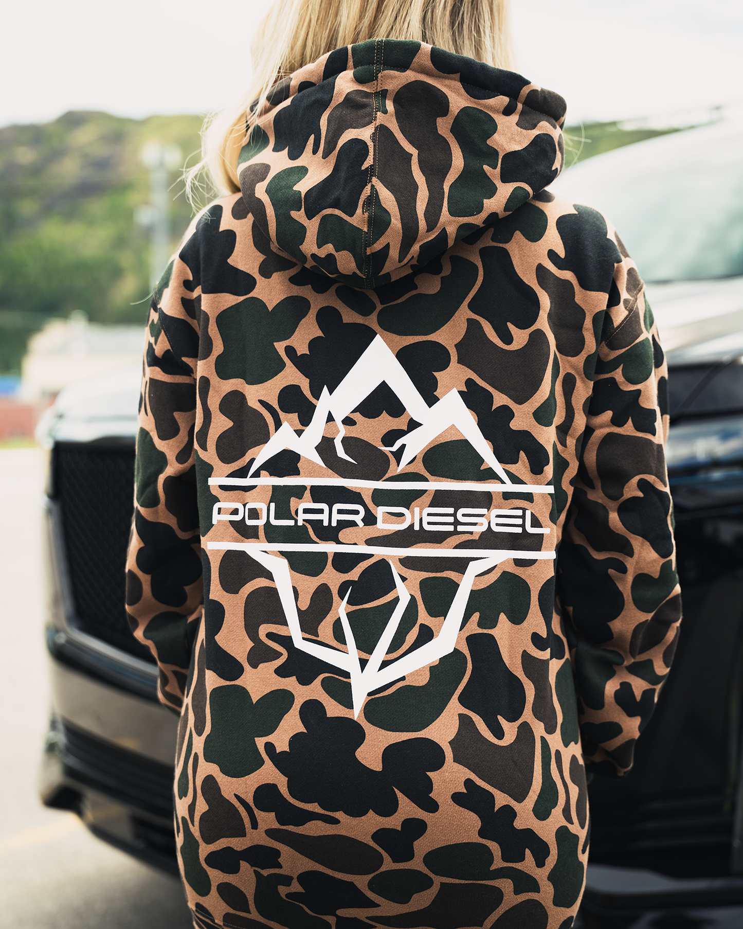 Polar Diesel Duck Camo Hoodie White Classic Logo