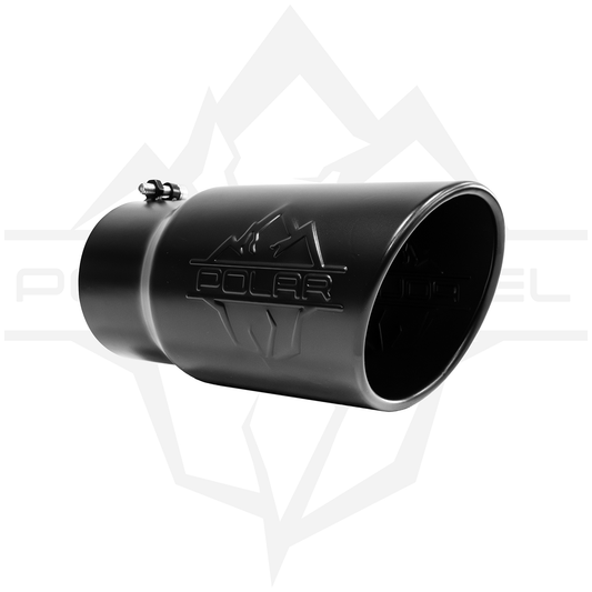 Polar Diesel 304SS Single Wall Black Oval Exhaust Tip