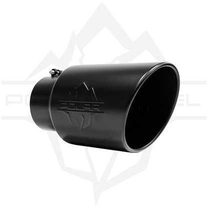 Polar Diesel 304SS Single Wall Black Oval Exhaust Tip