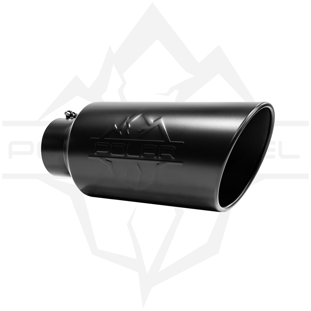 Polar Diesel 304SS Single Wall Black Oval Exhaust Tip