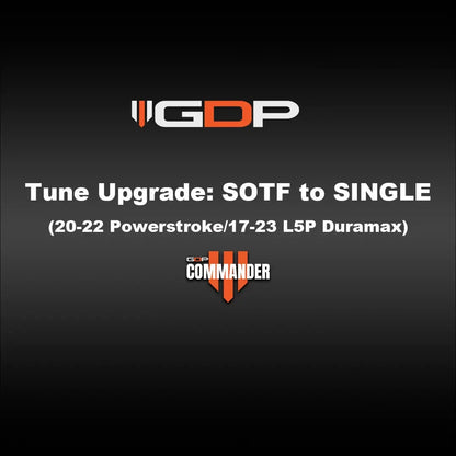 GDP Commander CHANGE from "SOTF tune" to "Single tune" (20-22 Ford 6.7L Powerstroke / 17-23 L5P Duramax) Tune Files GDP 