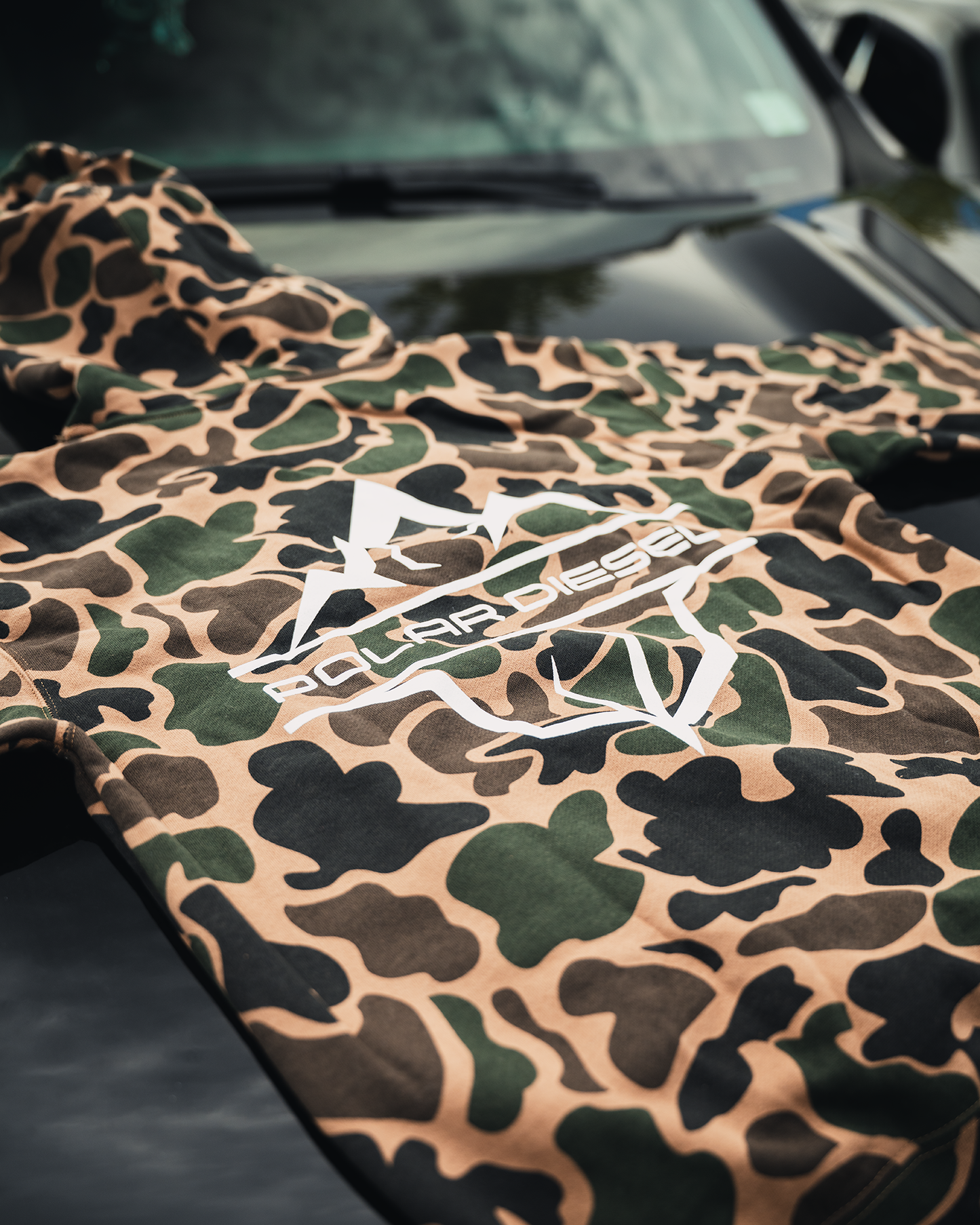 Polar Diesel Duck Camo Hoodie White Classic Logo