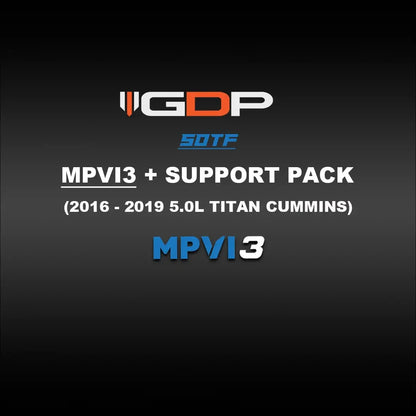 MPVI3 w/GDP SOTF Support Pack & 4 Credits (16-19 Nissan Titan XD 5.0L Cummins) Tuning Bundle GDP