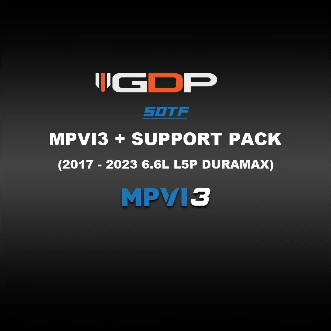 MPVI3 w/GDP SOTF or multi-tunes Support Package & 8 Credits (17-23 GM Duramax L5P 2500/3500) Tuning Bundle GDP