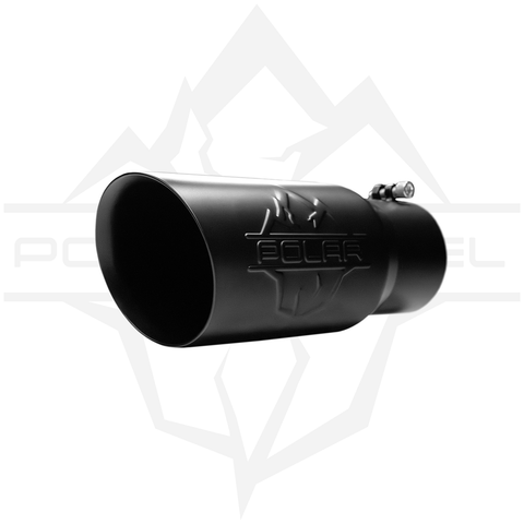 Polar Diesel 304SS Dual Wall Black Oval Exhaust Tip
