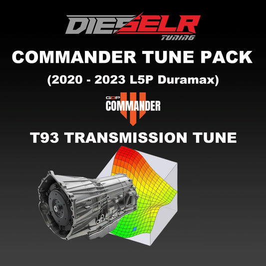 DIESELR Commander T93 Transmission Tune File (2020+ Duramax L5P 6.6L) Transmission Tune File DIESELR Tuning 