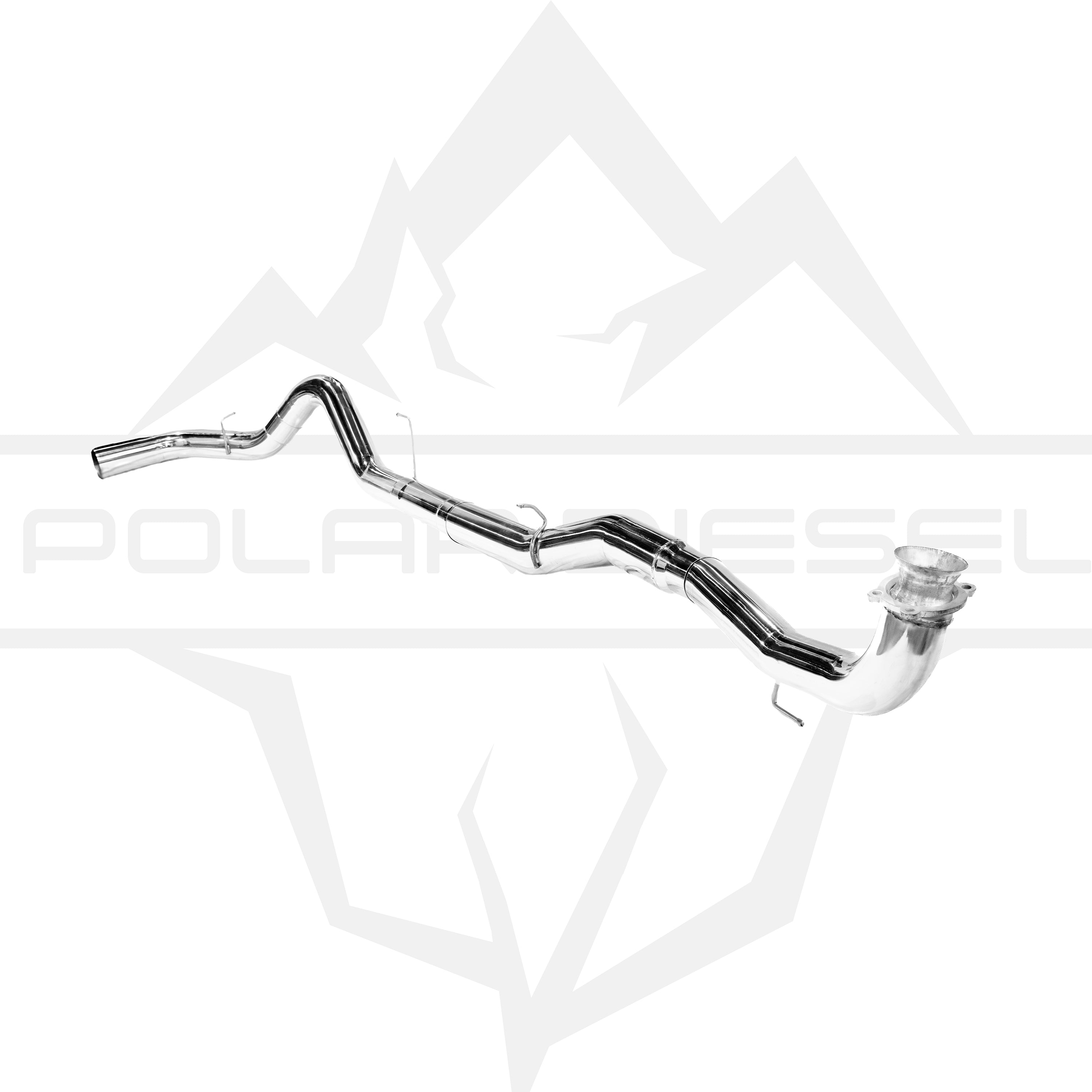 5” Stainless Steel Exhaust Pipe Kit – 2001-2007 Chevy GMC Duramax 6.6L 2500HD Diesel (Clamp-On, Adjustable)